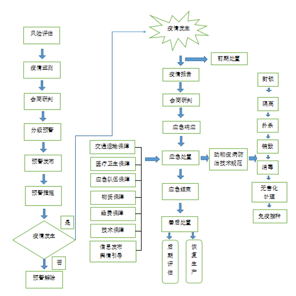乌海市突发重大动物疫情应急工作流程示意图
